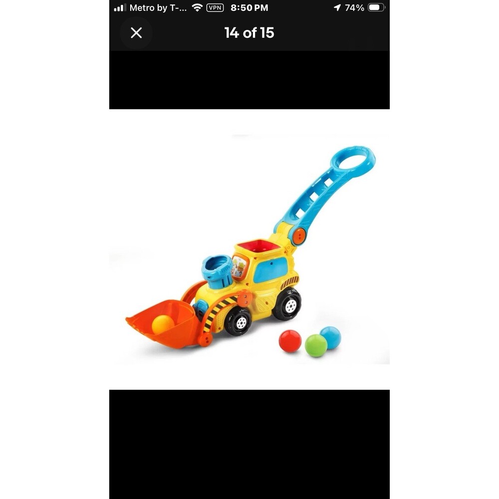VTech Pop-a-Balls Push and Pop Bulldozer - Picture 3 of 7